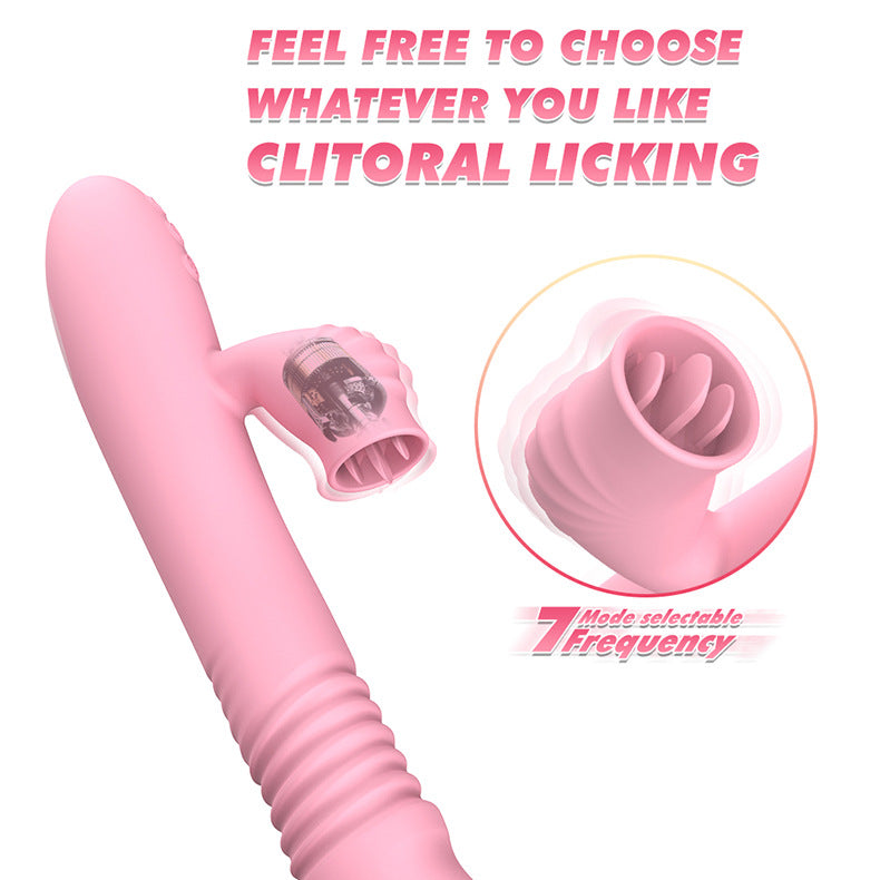 3-in-1 Heated Tongue-licking & Thrusting G-spot Vibrator-EROSREALM