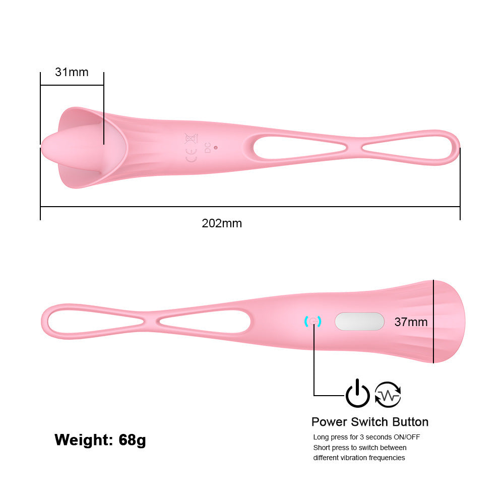 Ballerina Vibrator Tongue Licking Penis Ring Vibrator for Couples-EROSREALM