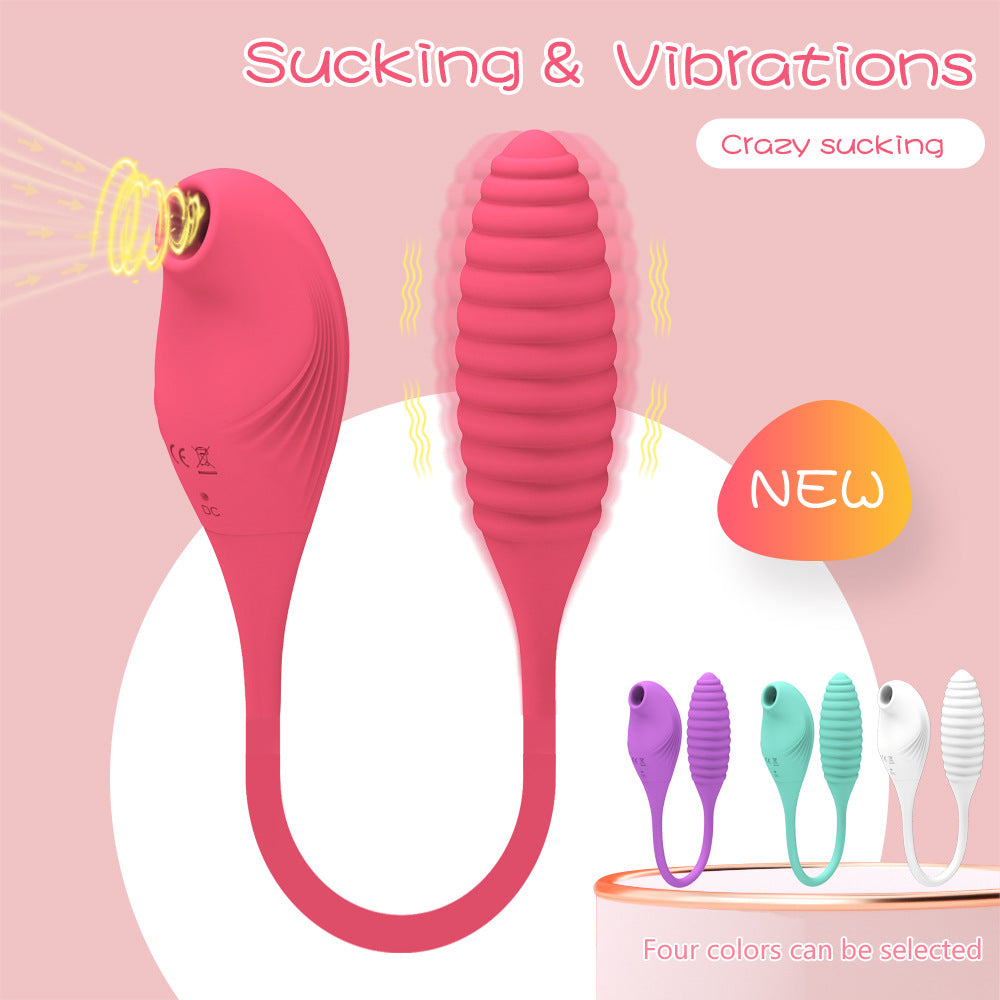 2 In 1 Clitoris Nipple Sucker Vibrating Egg G Spot Stimulator-EROSREALM