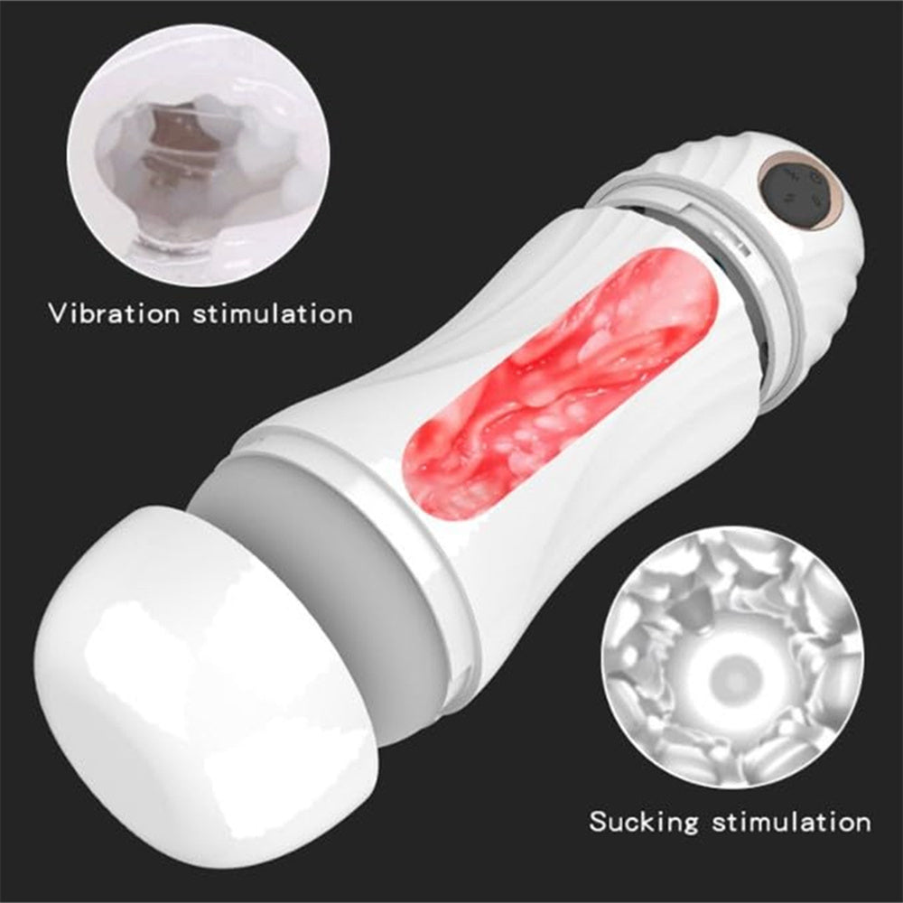 The Fleshy Pro 2.0 Suction Vibration Voice Male Masturbation Cup-EROSREALM