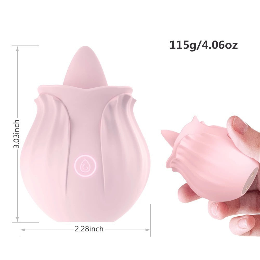 The Rose Toy with Tongue Clit Vibrator-EROSREALM