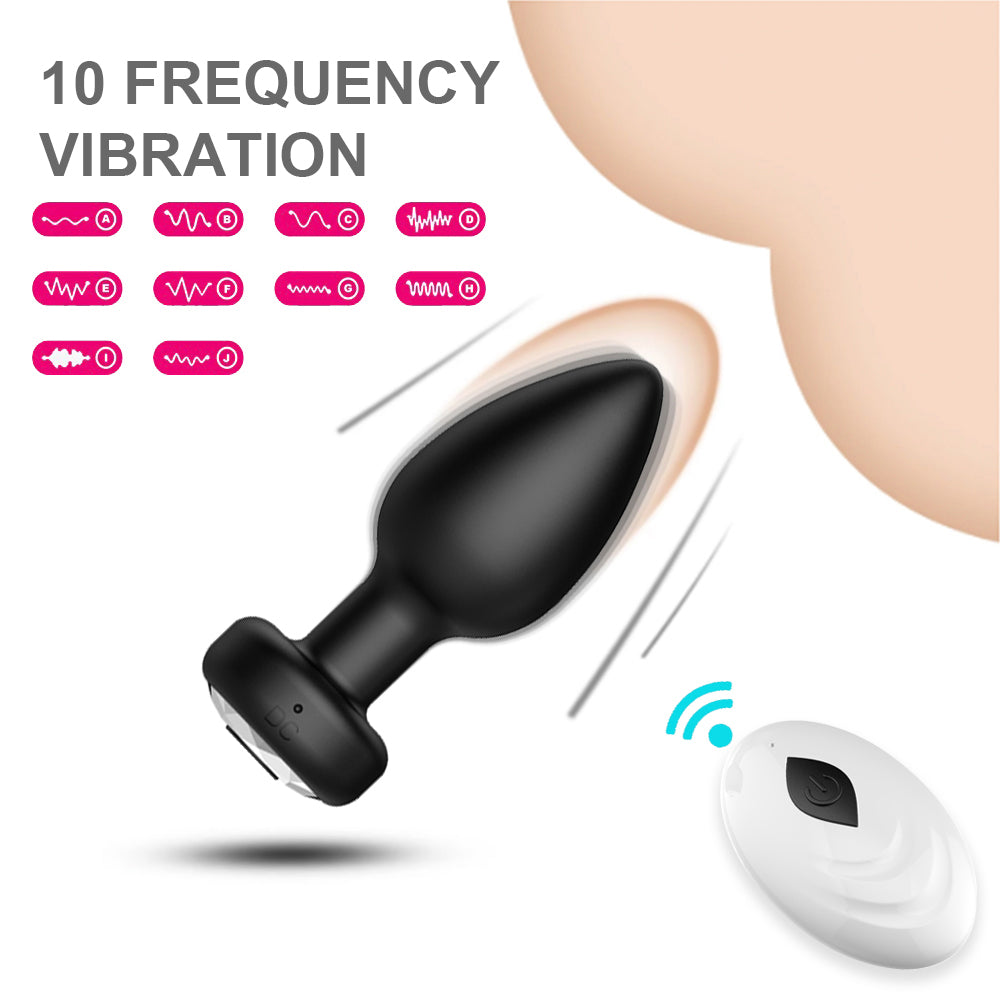 Wireless Remote Control Anal Plug Prostate Orgasm Massager Adult Sex Toy-EROSREALM