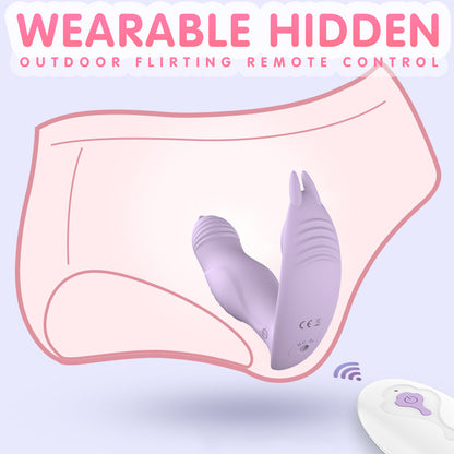 3-in-1 Remote Control Wearable Tongue-licking Panty Vibrator-EROSREALM