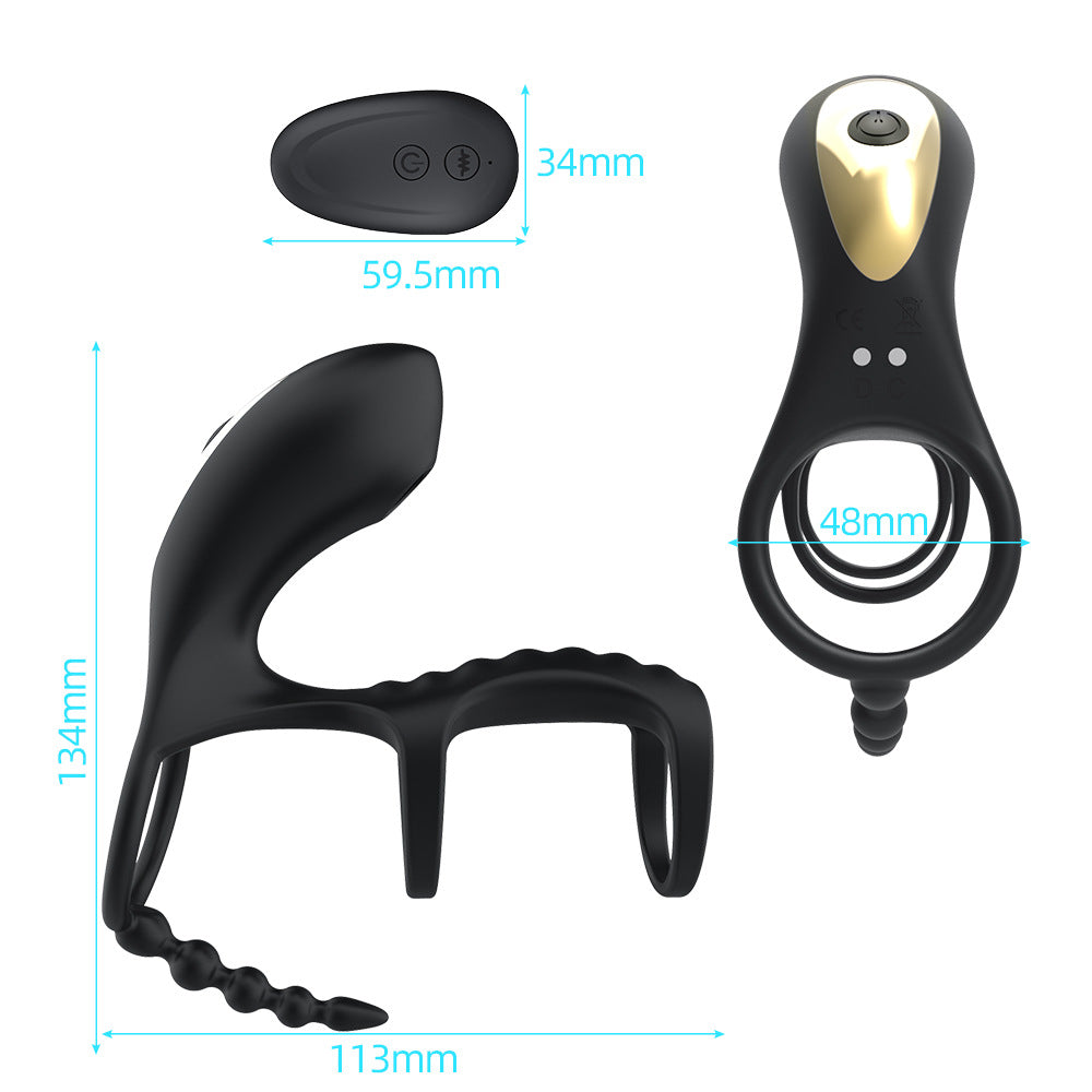 10 Frequency Vibrating Cock Ring Wireless Remote Delayed Ring Male Masturbation-EROSREALM