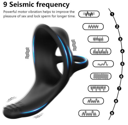 App & Wireless Remote Control Vibration Cock Ring & Prostate Massager-EROSREALM