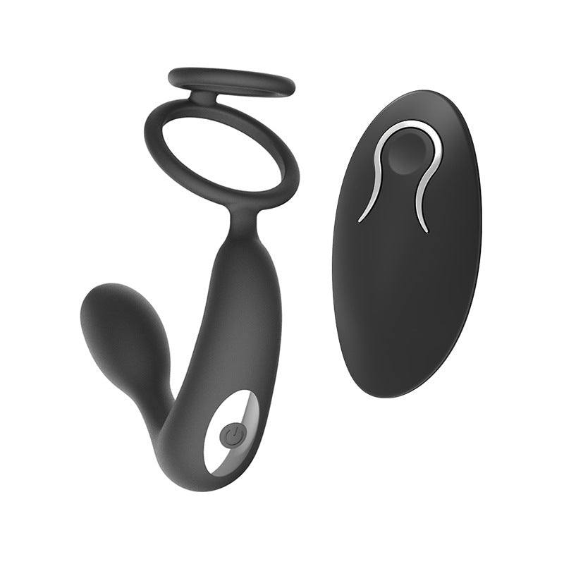 Remote Control Lock Semen Men's Vibration Front And Rear Atrium Anal Plug Stimulation-EROSREALM