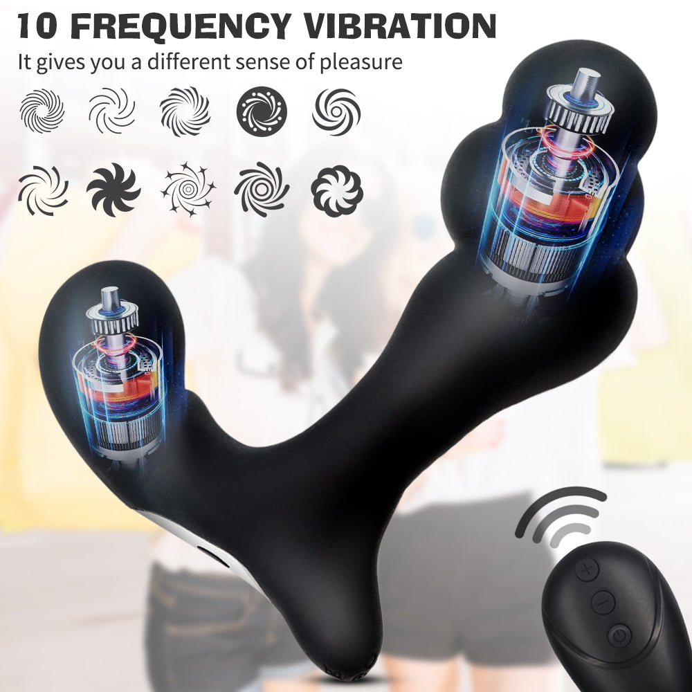 Wireless Remote Control Electric Vibration Anal Plug Prostate Massager Anal Dilator-EROSREALM