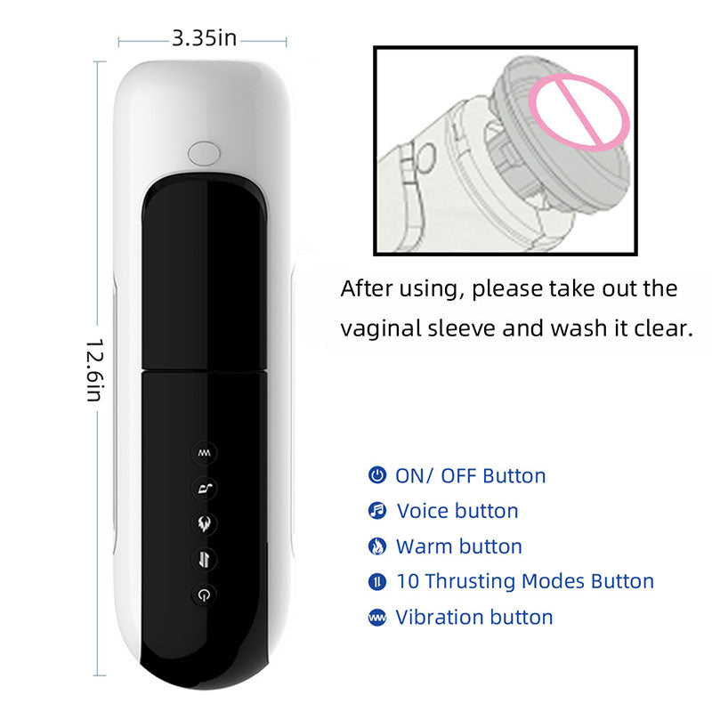 F-35 Interctive Voice Automatic 42° Heating Thrusting Vibration Male Masturbation Cup-EROSREALM