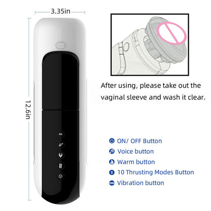 F-35 Interctive Voice Automatic 42° Heating Thrusting Vibration Male Masturbation Cup-EROSREALM