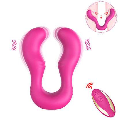 Double Head Vibrator Couple Resonator With Remote Control-EROSREALM