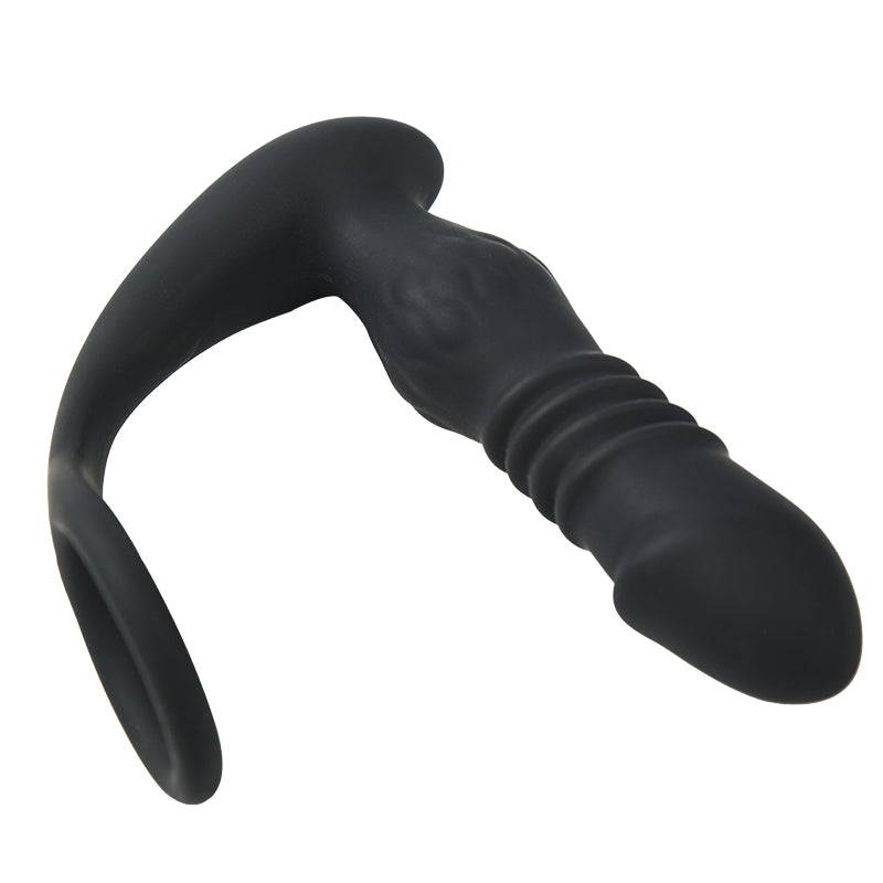 3-in-1 Thrusting Tapping Vibrating Prostate Massager & Cock Ring-EROSREALM