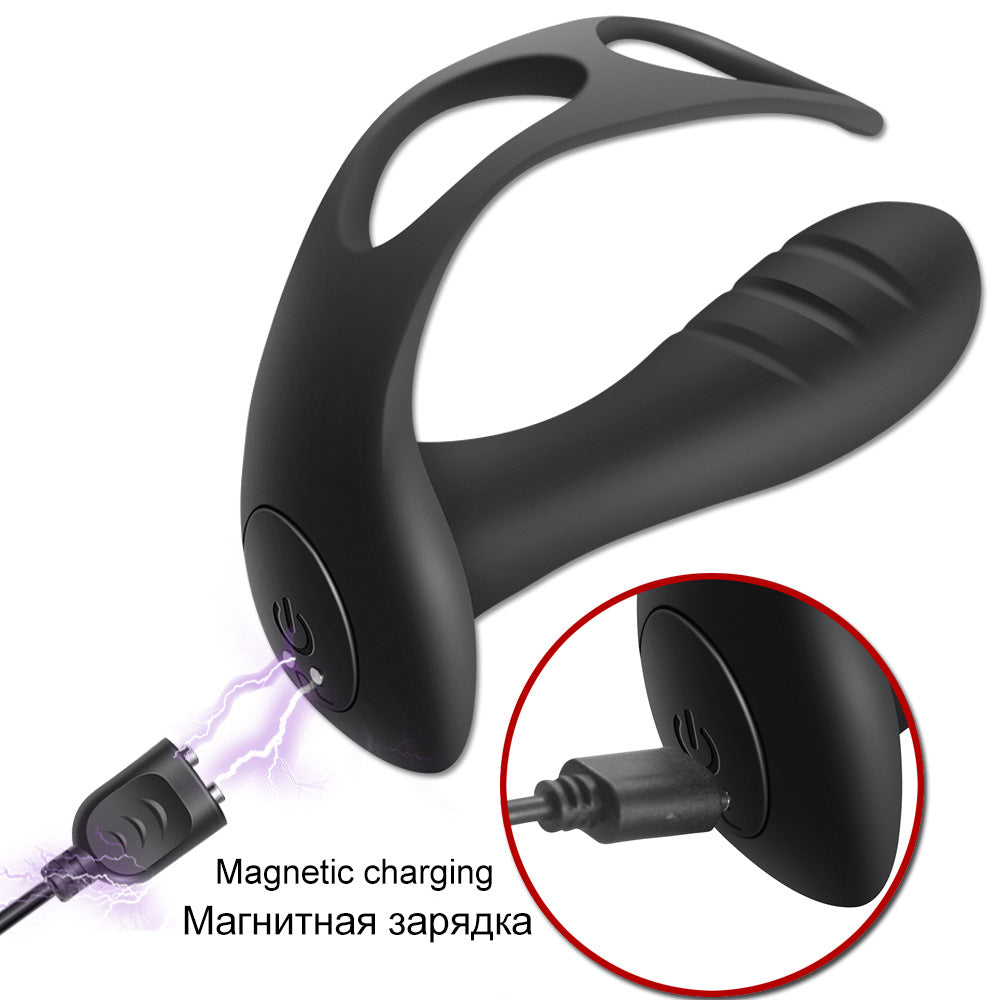 Wireless Remote Control Prostate Massager With Cock Ring-EROSREALM