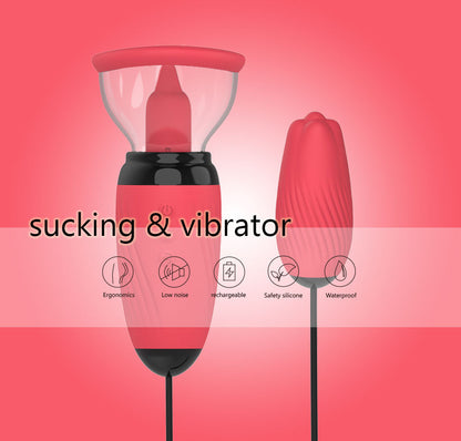 Tongue Licking Vibrator Vagina Nipple Sucking G Spot Clitoris Stimulator-EROSREALM