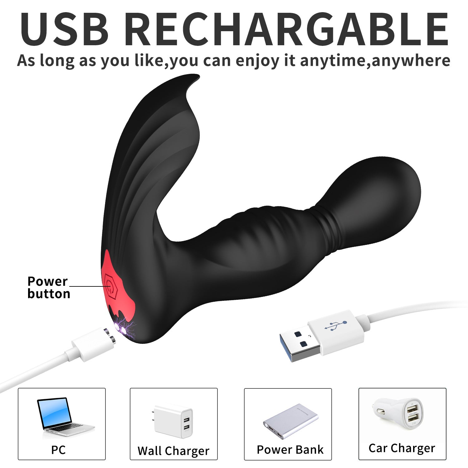 Batman App Remote Control Swinging And Vibrating Prostate Massager-EROSREALM