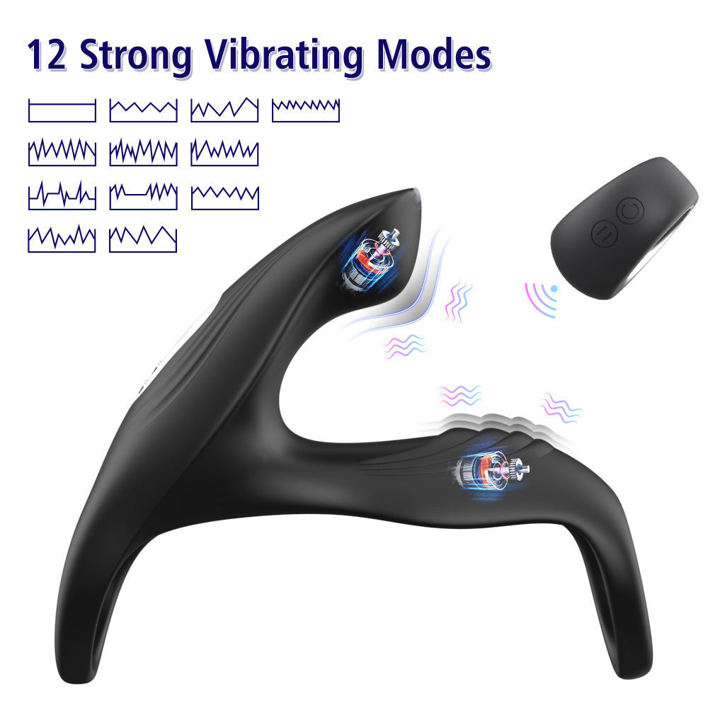 Wireless Remote Control 2-in-1 Vibration Clit Stimulator & Cock Rings-EROSREALM