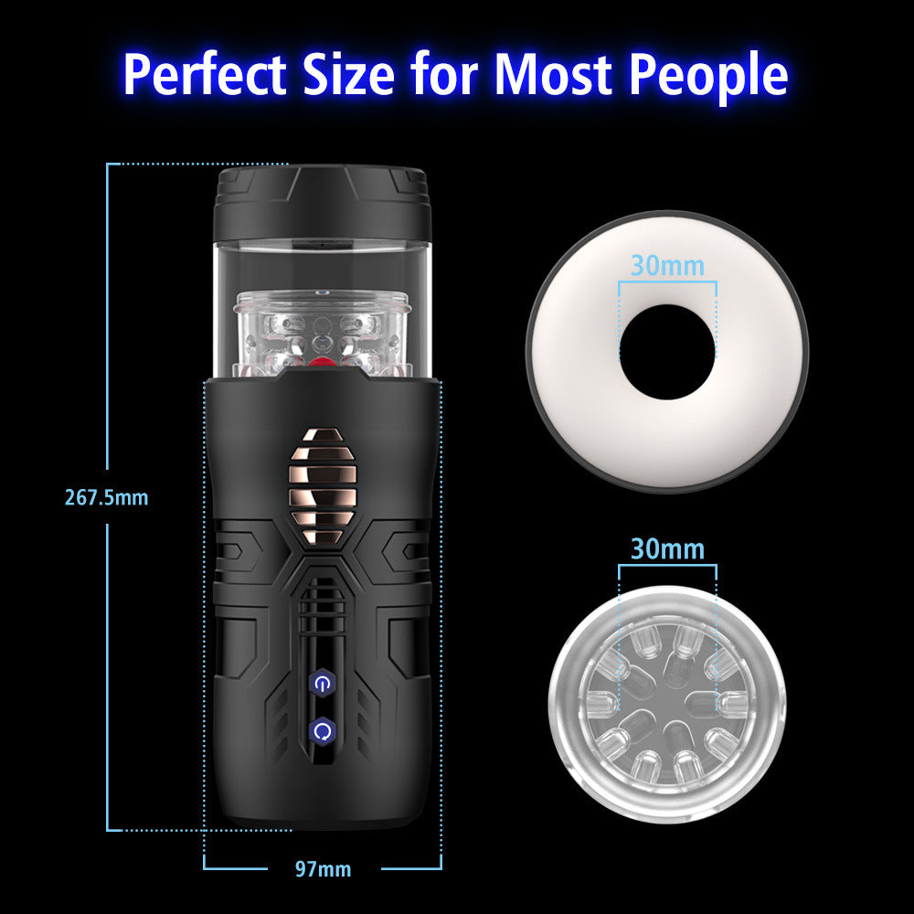 Automatic 7 Thrusting Rotating Modes Male Stroker Masturbators With Suction Base-EROSREALM