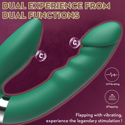 2-in-1 Flapping Vibrating Transformation Dildo-EROSREALM