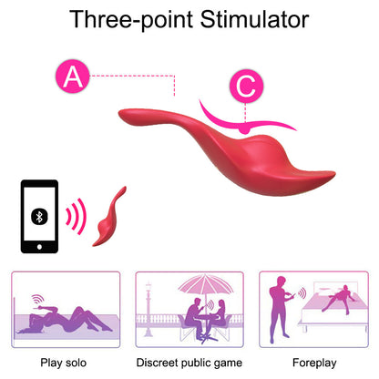 Violin App Controlled Invisible Wearable Panty Vibrator-EROSREALM