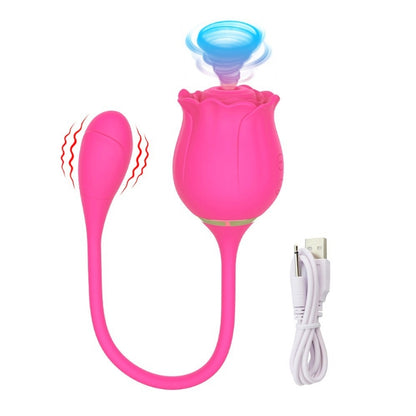 Rose Shaped Vibrator Realistic Oral Sucking Rose Toy-EROSREALM