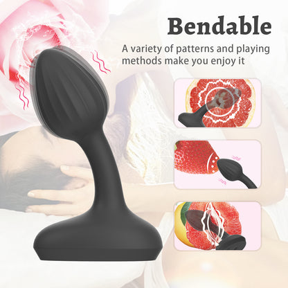 Wireless Remote Control Mushroom Head Vibrating Anal Plug-EROSREALM