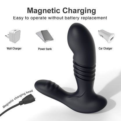 Men's Retractable Prostate Anal Plug G-point Stick Vibrator-EROSREALM