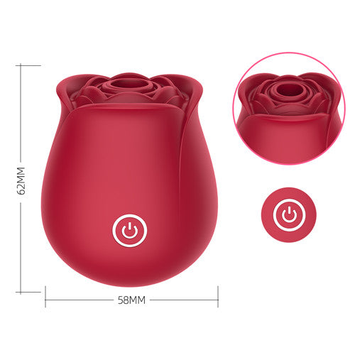 Rose Sucking Vibrator the Rose Female Sex Toy in Red-EROSREALM