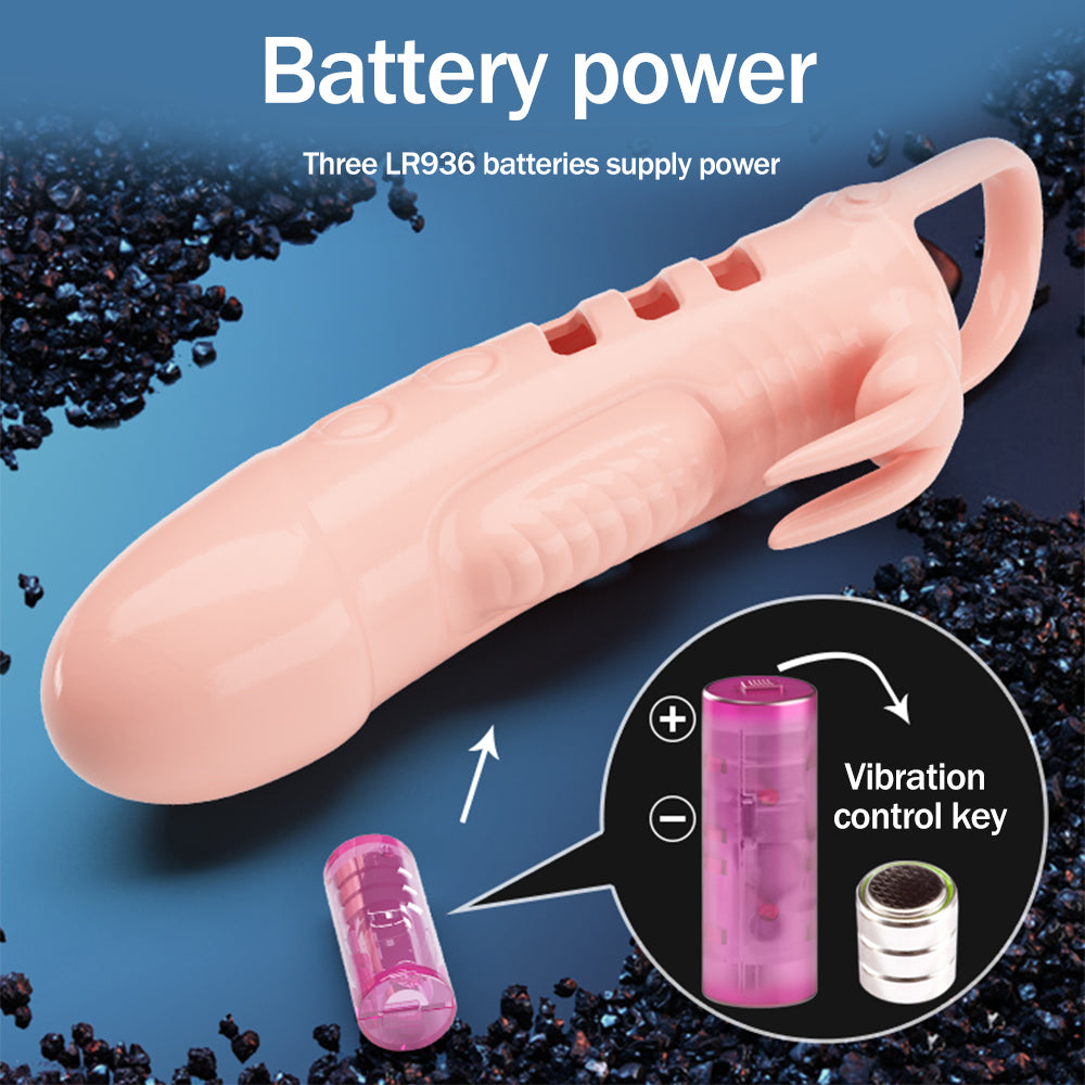 Male Penis Vibrating Ring Sleeve For Penis Dick Delay Ejaculation-EROSREALM