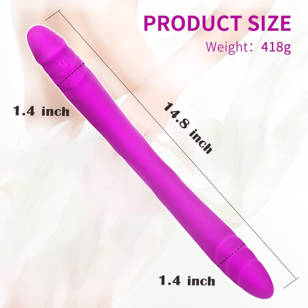 Wireless Remote Control Double-headed Vibrating Dildo For Couple Sex-EROSREALM