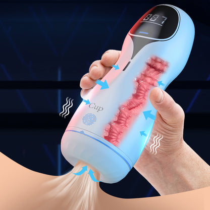 Interactive Voice Heating Vibration Male Masturbation Cup-EROSREALM