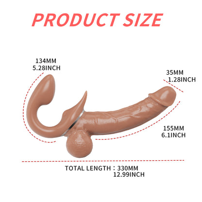 Thrusting & Vibrating Wearable Dildo For Lesbian-EROSREALM