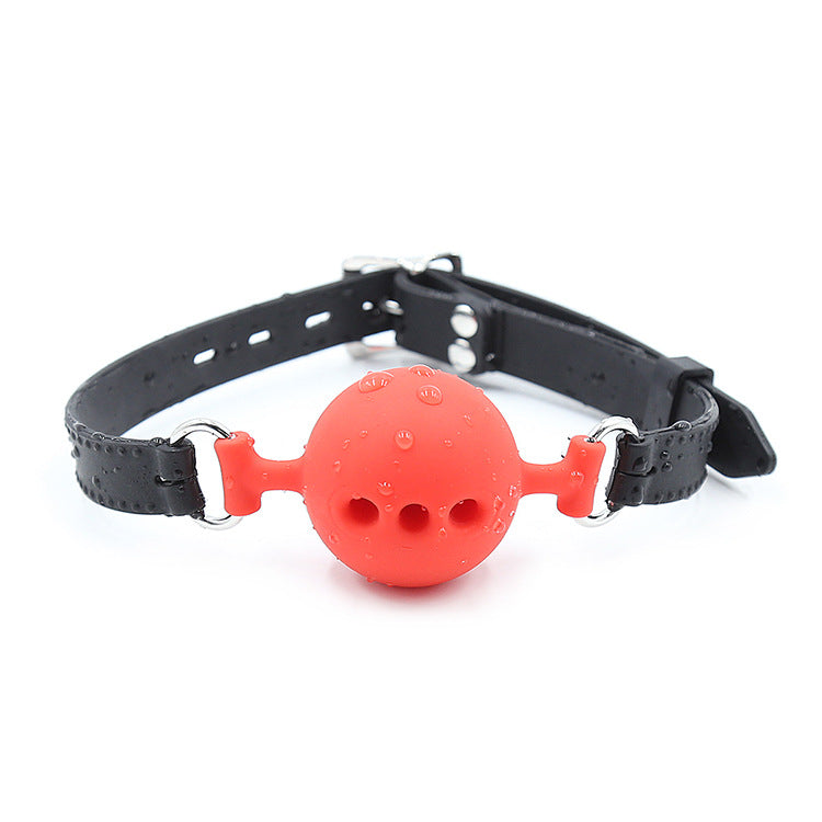 Large Breathable Silicone Ball Gag Sex Toys For Couple-EROSREALM