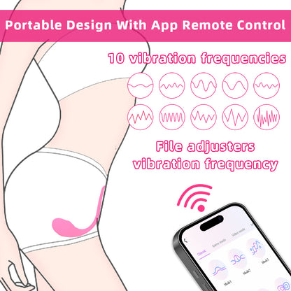 App Remote Control Multi-frequency Wearable Vibrator-EROSREALM