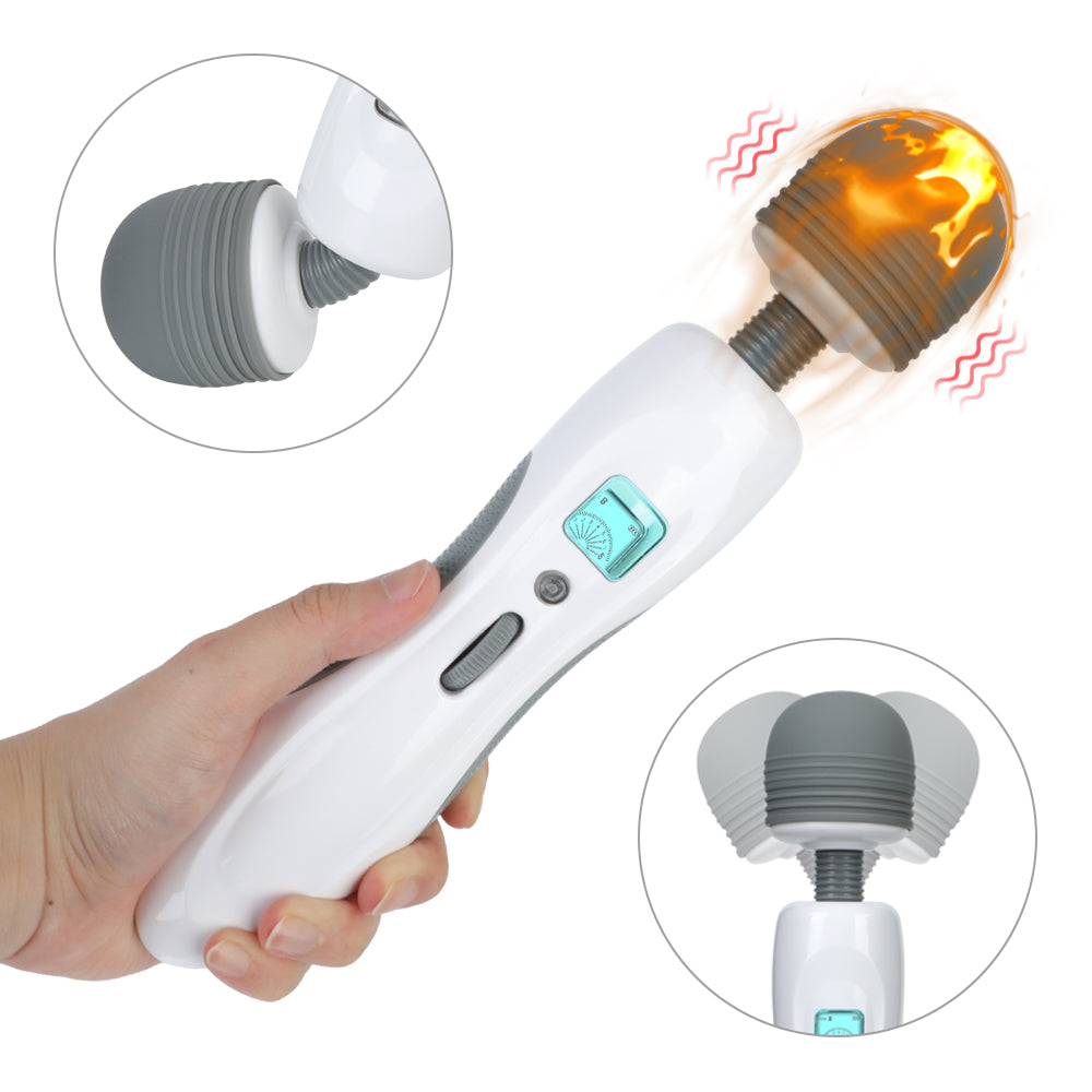 Warming Multi Frequency Wand Vibrator-EROSREALM