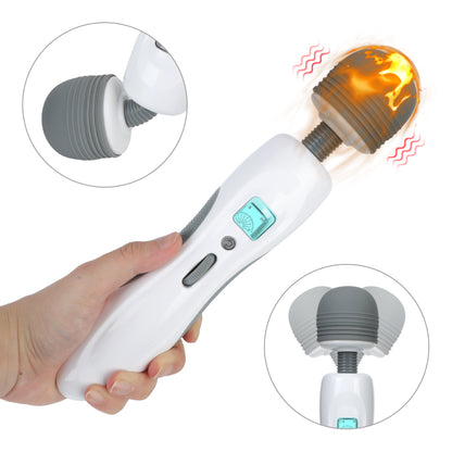 Warming Multi Frequency Wand Vibrator-EROSREALM