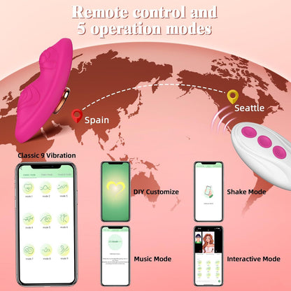 App & Wireless Remote Control 9 Frequency Panty Vibrator-EROSREALM