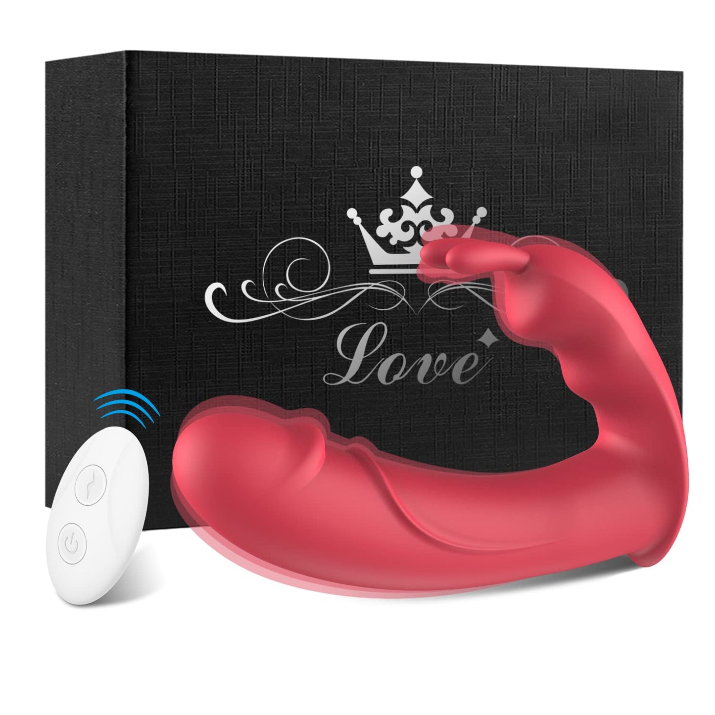 2-in-1 Rabbit Ear Clit Stimulator Wearable Panty Vibrator-EROSREALM