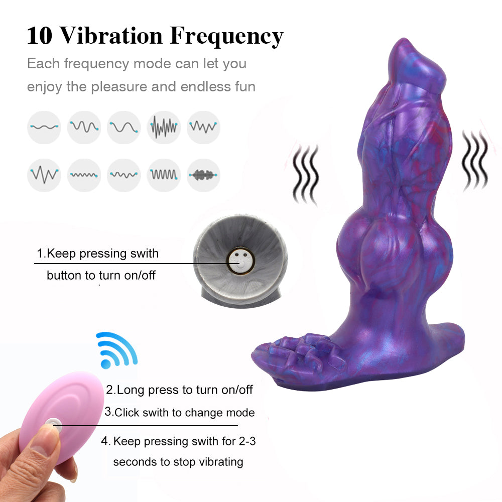 Remote Control Vibrating Dildo Clit Stimulate Anal Plug-EROSREALM