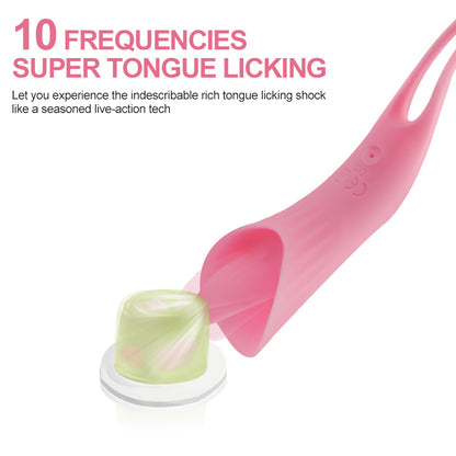 Honey Tongue Multi-frequency Tongue Licking Vibrator-EROSREALM