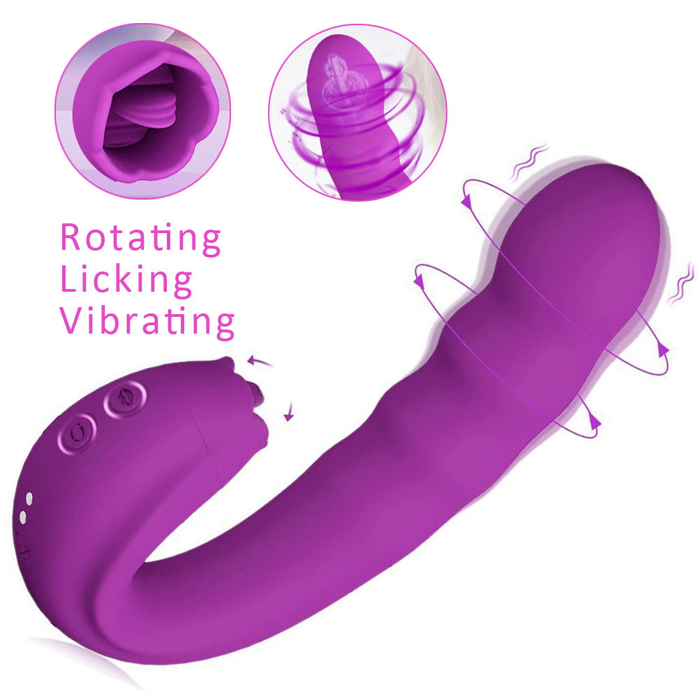 Vibration. Tongue Licking. Swinging 3 In 1 Nipple G-spot Stimulator-EROSREALM