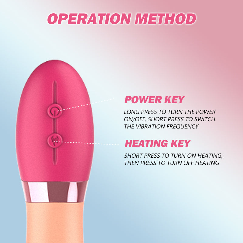 3-in-1 Swinging And Heating Tongue Vibrator-EROSREALM