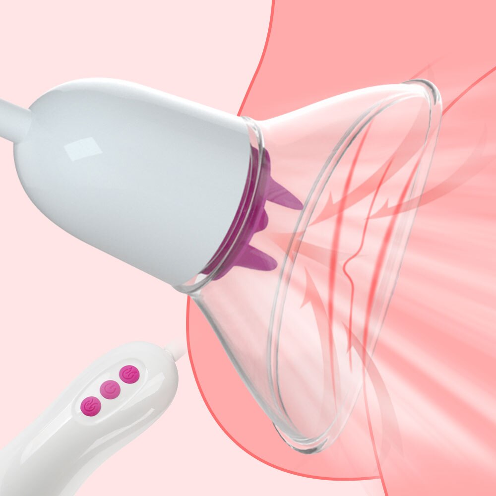 Tongue Licking Vibrator Vaginal Stimulator Breast Massager-EROSREALM