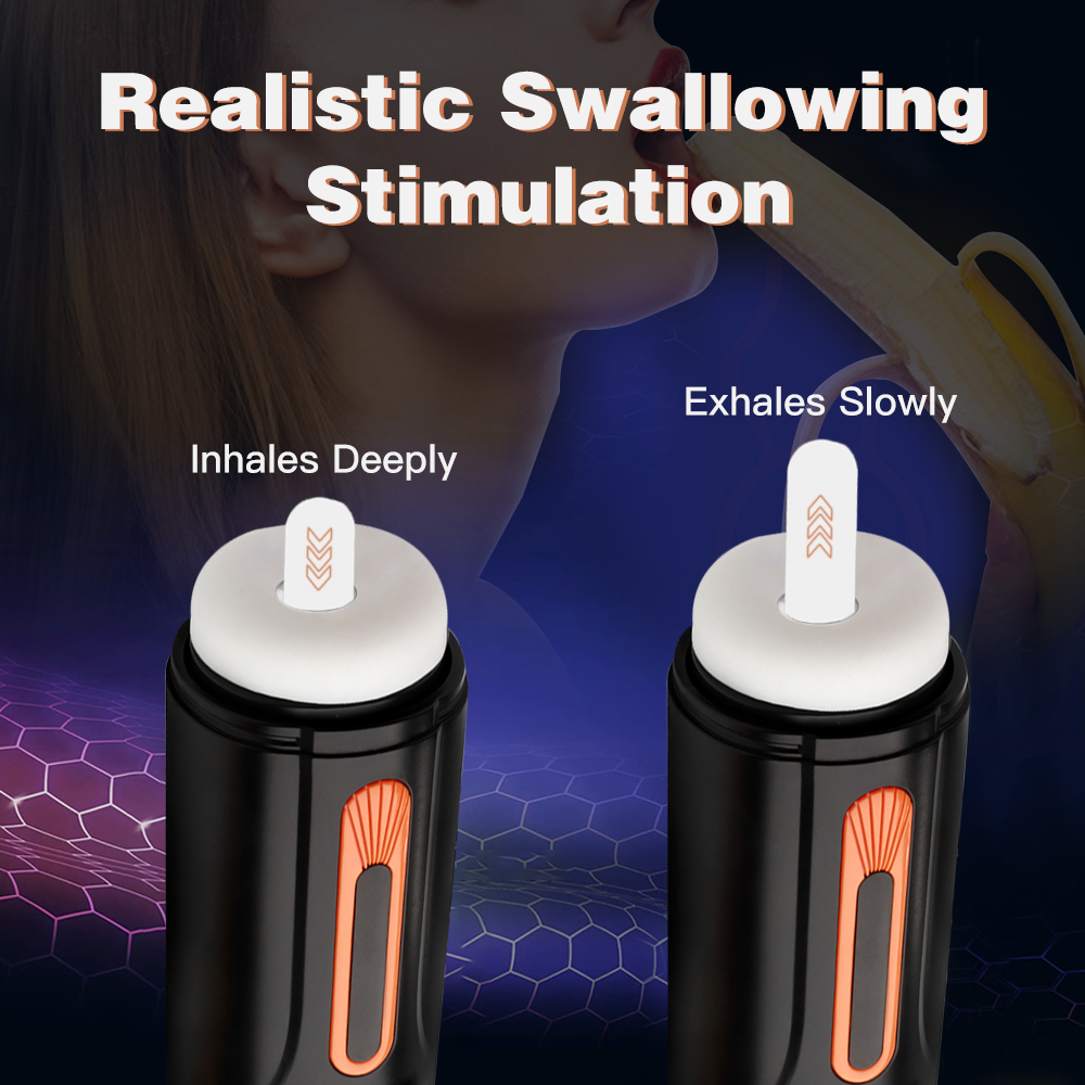 6 In 1 Automatic Telescopic Suction Heating Voice Masturbation Cup Auto Sucker for Men-EROSREALM