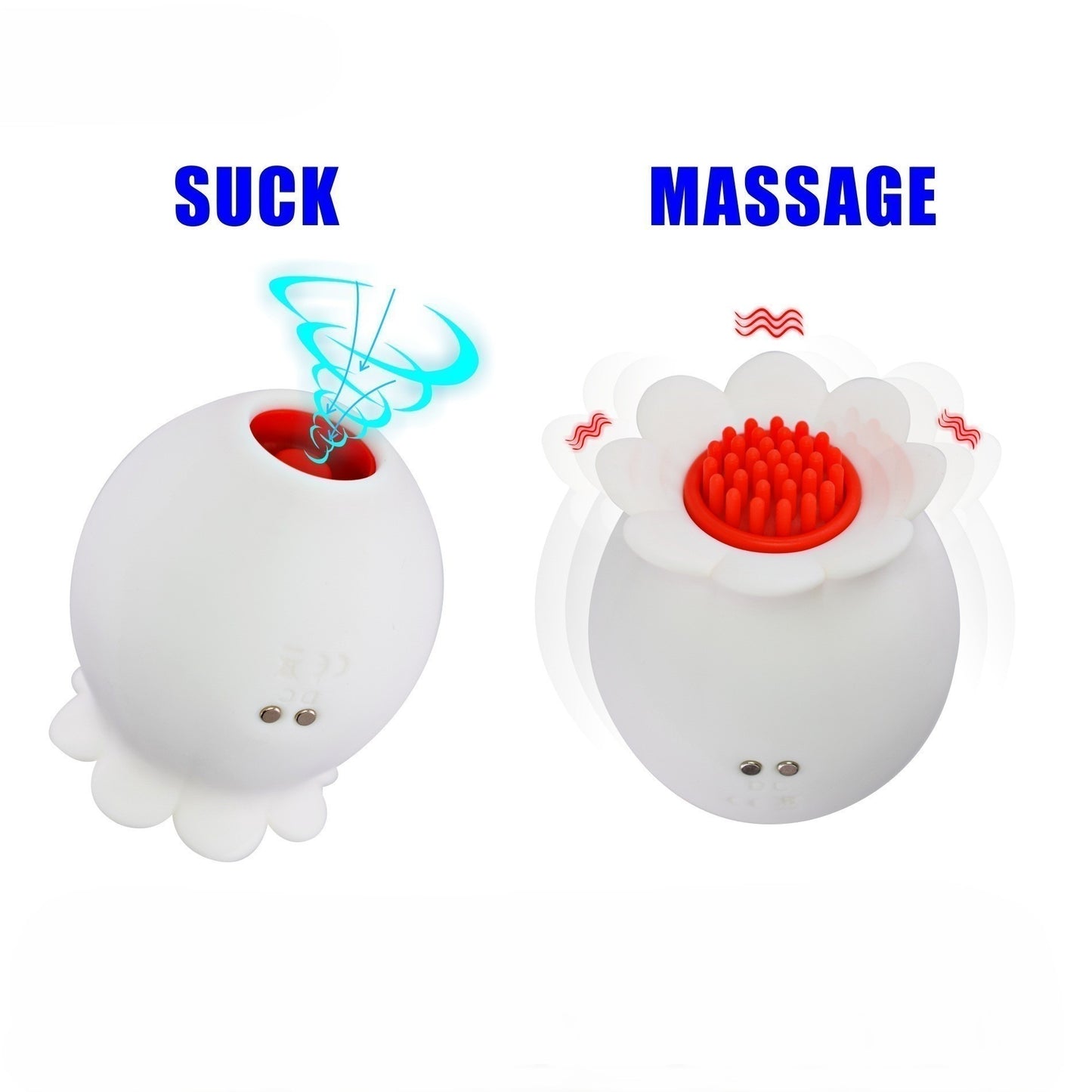 Rose Toy with Suction Massaging Ticklers-EROSREALM