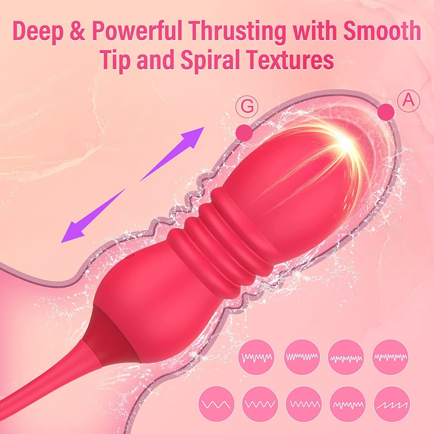 Remote Control Tongue Licking Rosebud Adult Toy Retractable Vibrating Egg Set-EROSREALM