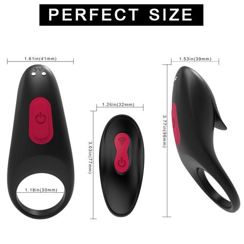 Remote Control Vibrating Cock Ring-EROSREALM