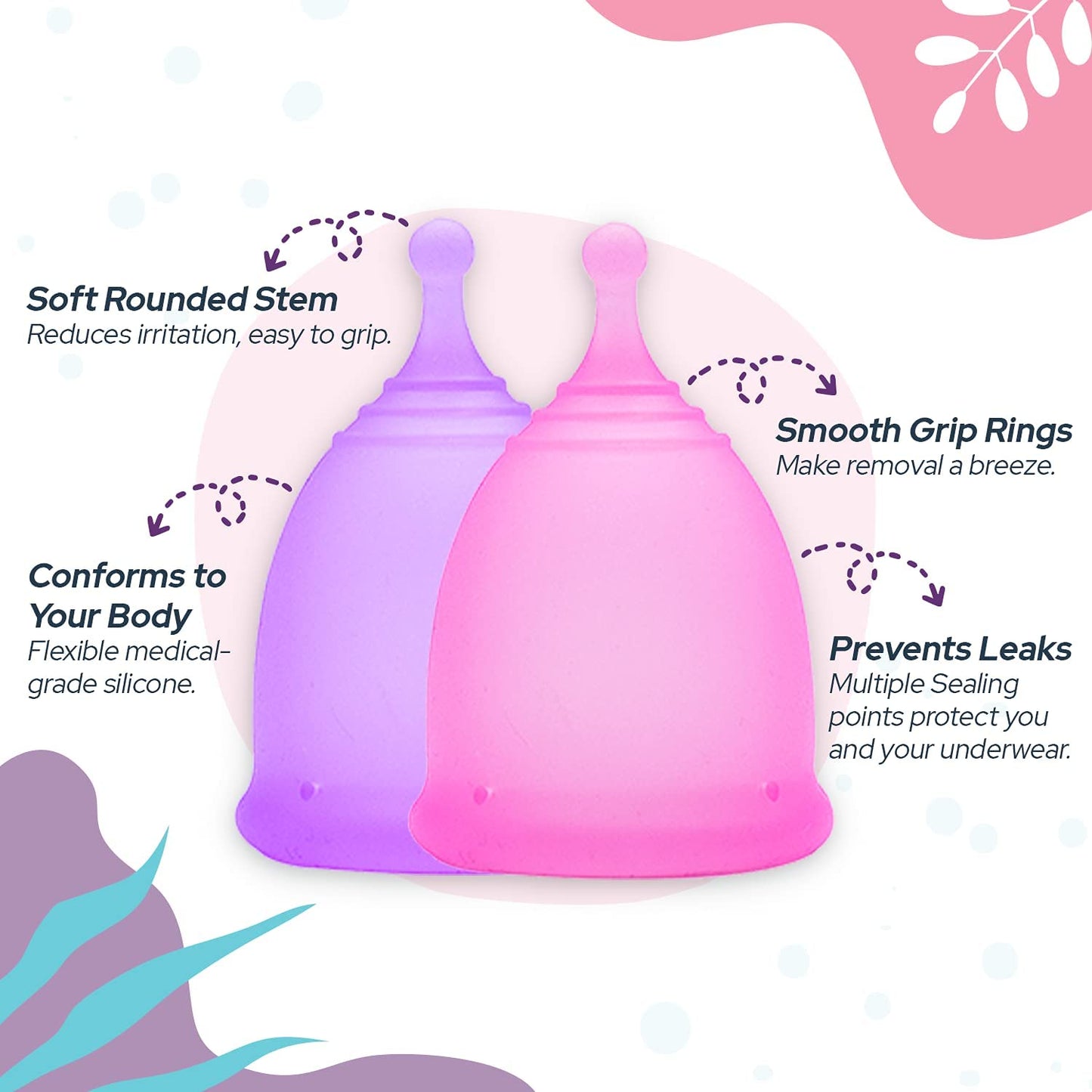 Anytime Medical Grade Silicone Menstrual Cup Plus Large 35ml Menstrual Product-EROSREALM