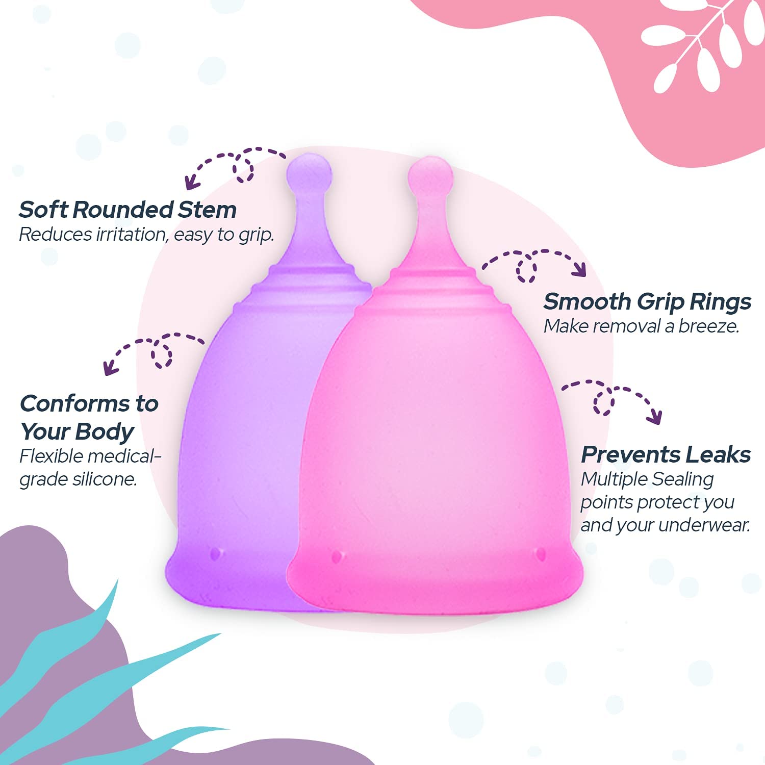 Anytime Medical Grade Silicone Menstrual Cup Plus Large 35ml Menstrual Product-EROSREALM