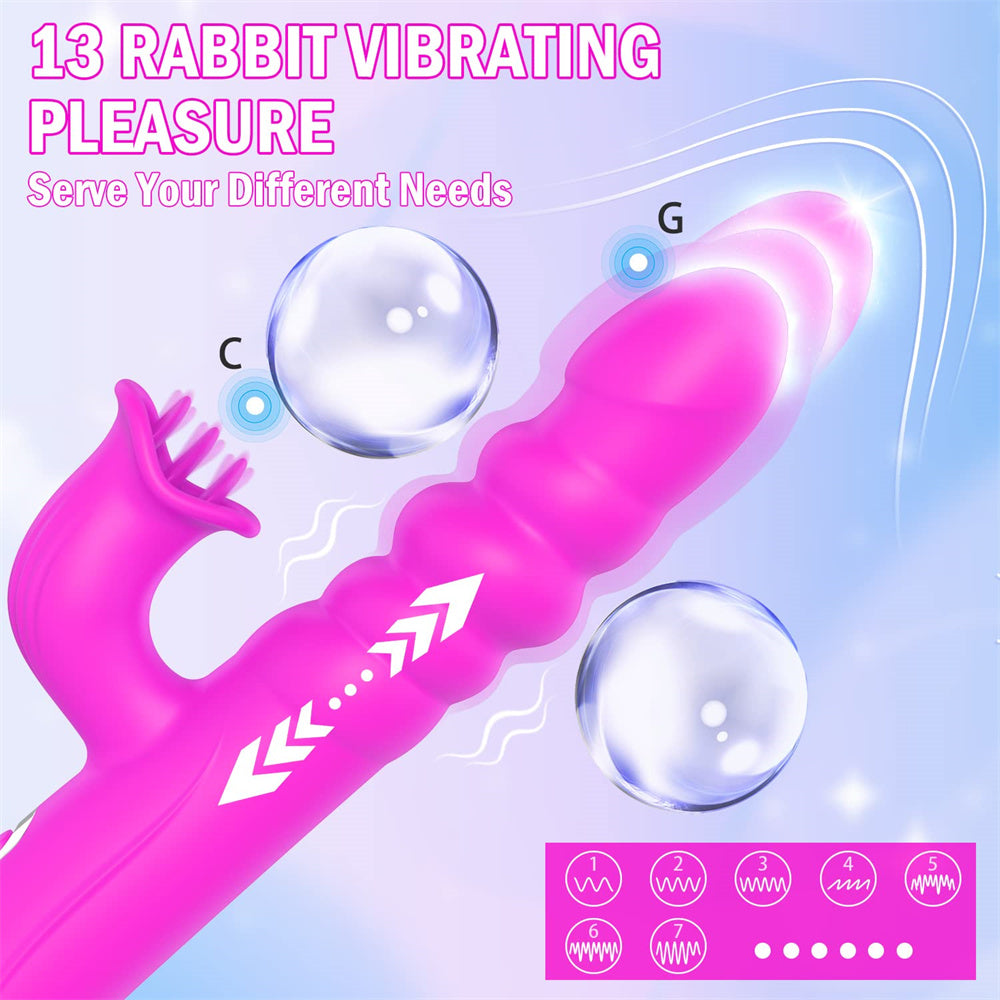 4 In 1 Thrusting Rotation Rabbit Vibrator G Spot Vibrator-EROSREALM