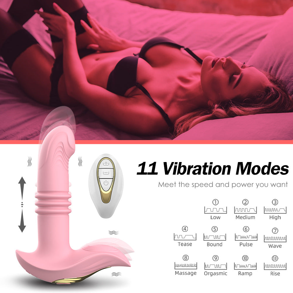 Remote Vibrator Vagina Massage Clitoris Stimulator Thrusting Telescopic Vibrating Panties Masturbator-EROSREALM