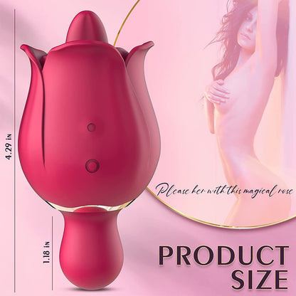 Rose Tongue Vibrator. Clitoris G Spot Stimulator-EROSREALM